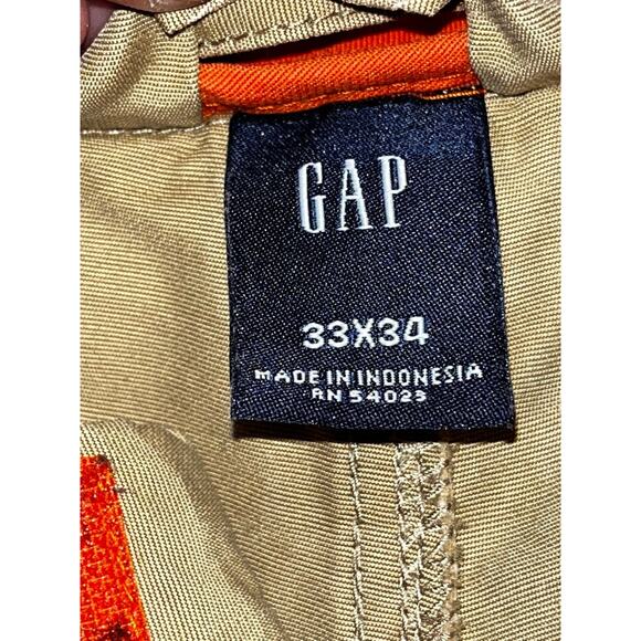 Gap Utility Paratrooper Pants 33x34 Y2K Streetwear Military Twill Zip Hem VNTG - Picture 9 of 11